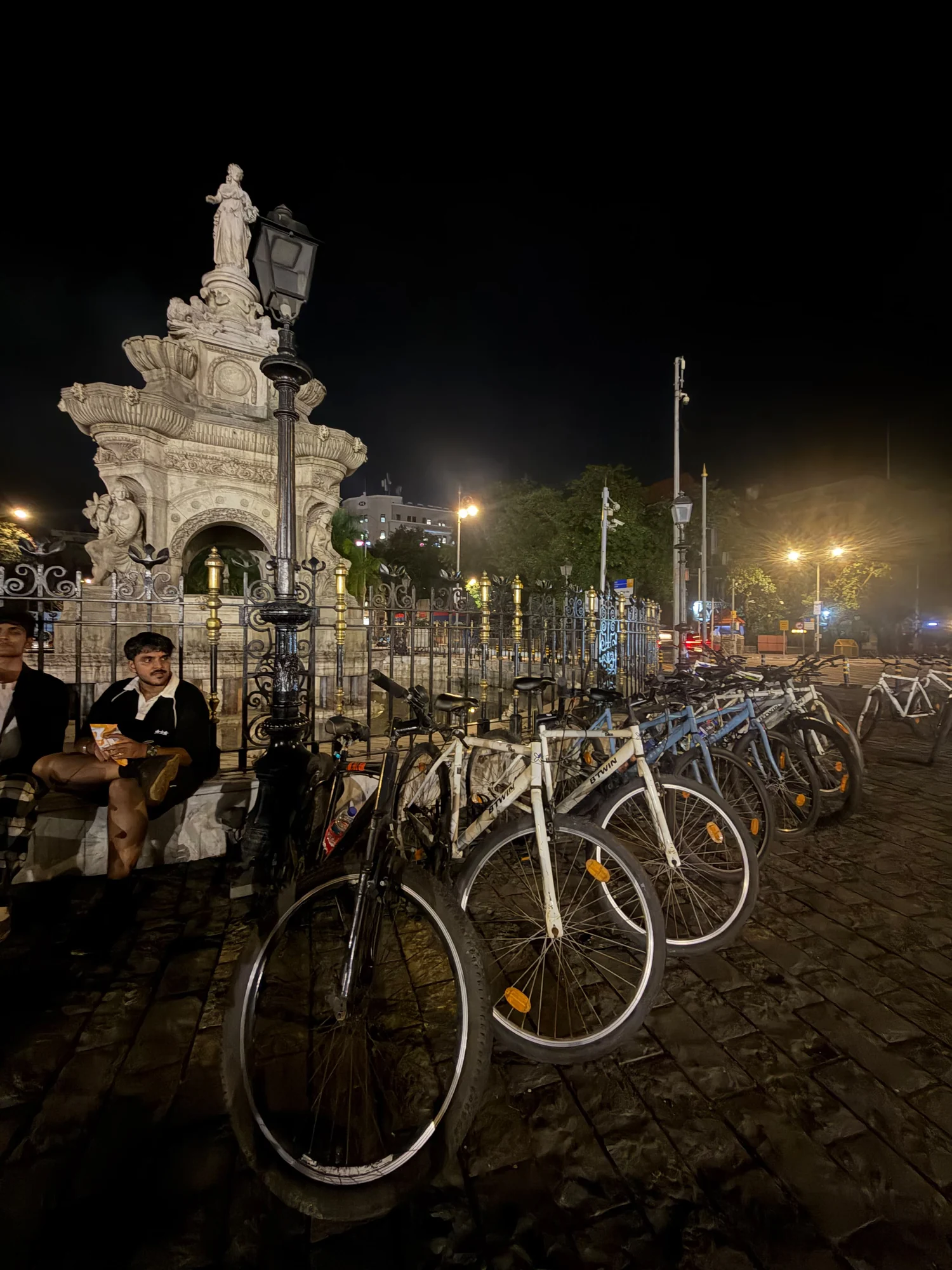 Cycles prepared for a Midnight Cycling ride in Mumbai